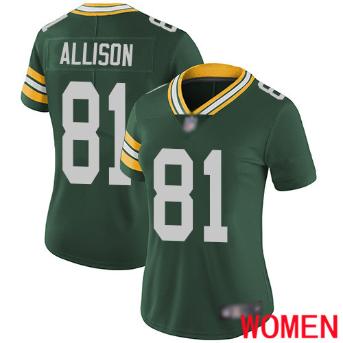 Green Bay Packers Limited Green Women 81 Allison Geronimo Home Jersey Nike NFL Vapor Untouchable